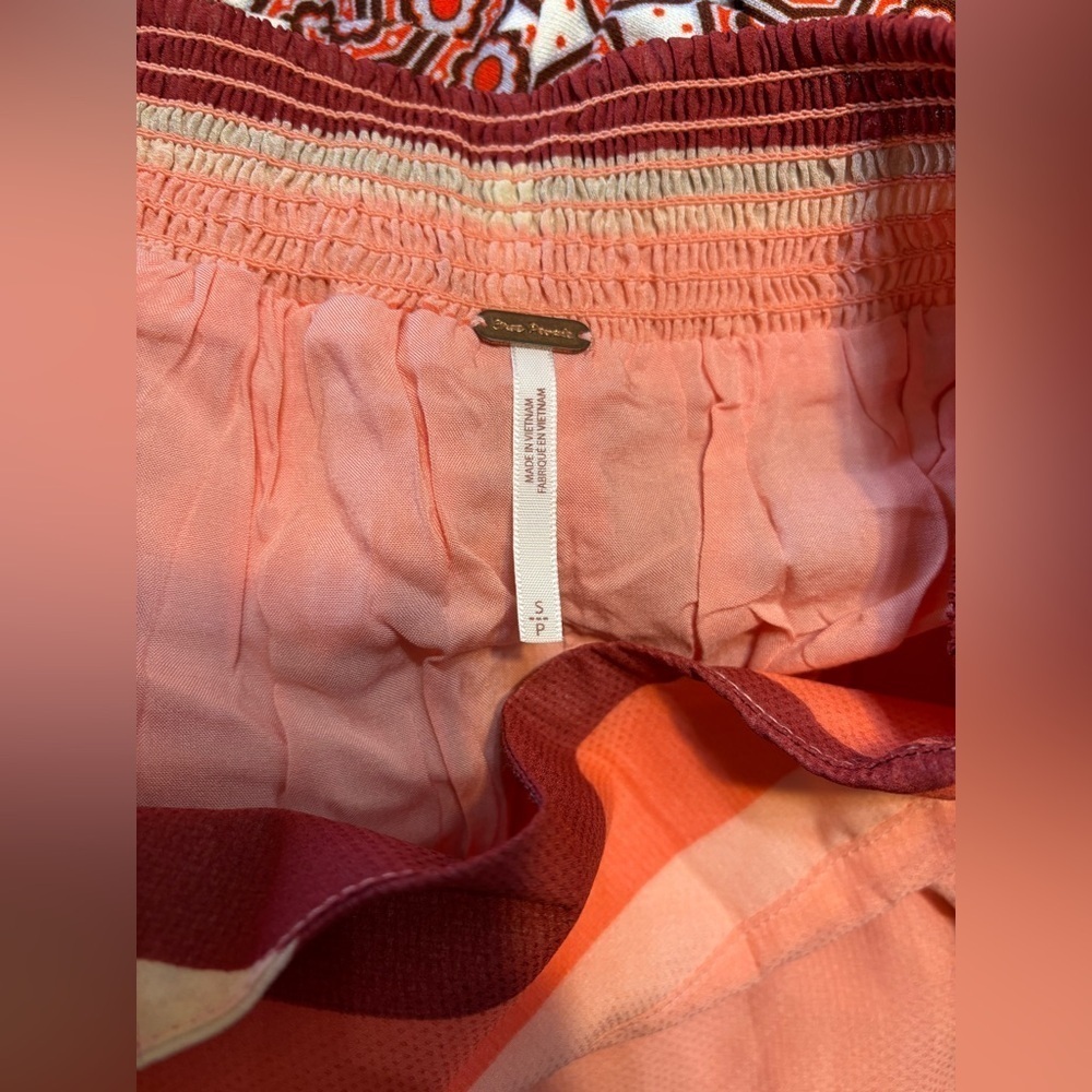 Free People Whimsigoth Feminine Floral Romantic Wide Leg Silky Pants size SM - Picture 8 of 9